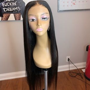 24 inch HD frontal wig 3 bundles